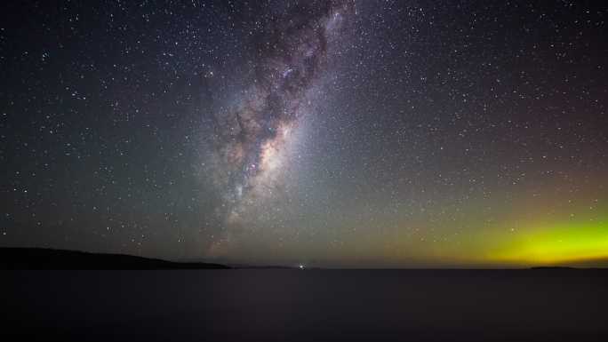 8K澳洲纯净星空银河南极光风光延时