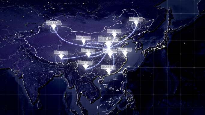 河南郑州辐射全国全球地图
