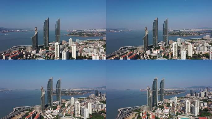 厦门思明区双子塔4k视频