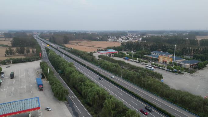 大广高速河南周口段秋景大交通大建设航拍