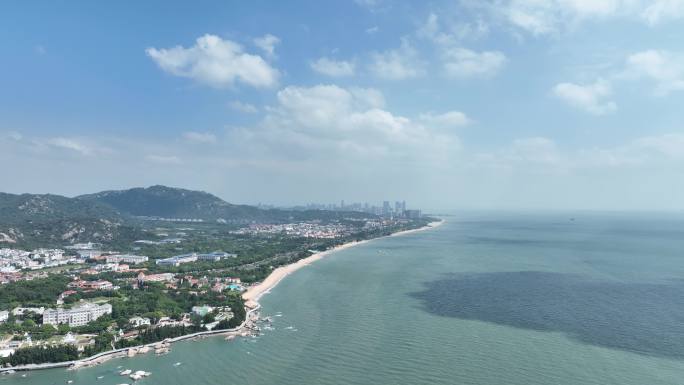 厦门海岸线航拍城市环岛南路风光海边风景