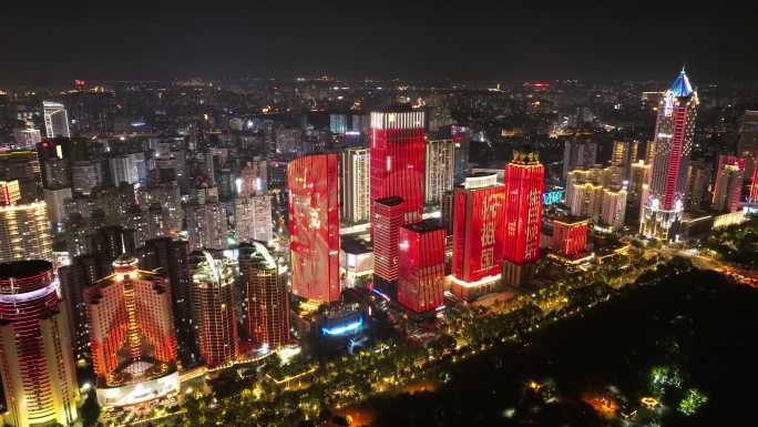 海口国贸滨海大道城市夜景