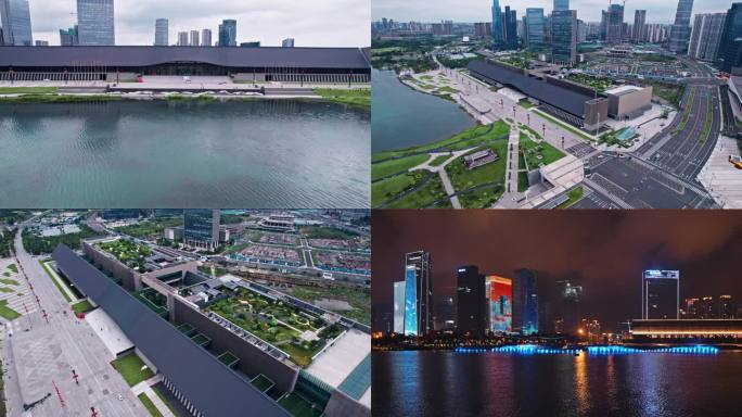 航拍中国西部国际博览城天府国际会议中心