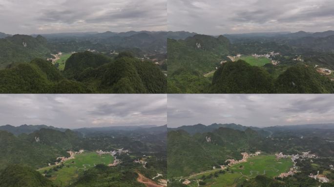 广西巴马命河航拍巴马长寿之乡航拍