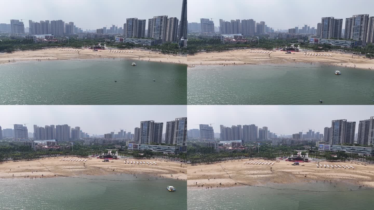 湛江金沙湾沙滩海滨浴场航拍