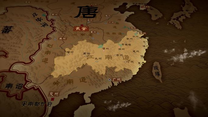 唐朝-江南道 历史地图2K视频