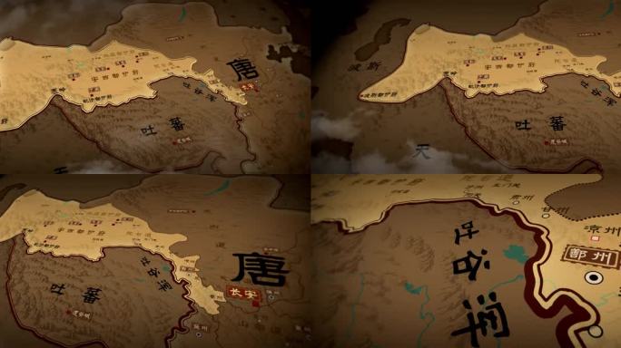 唐朝-陇右道 历史地图2K视频