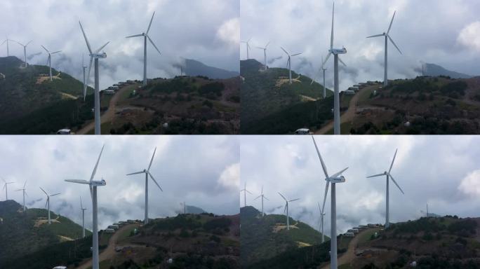 风力发电  风车  山顶   括苍山
