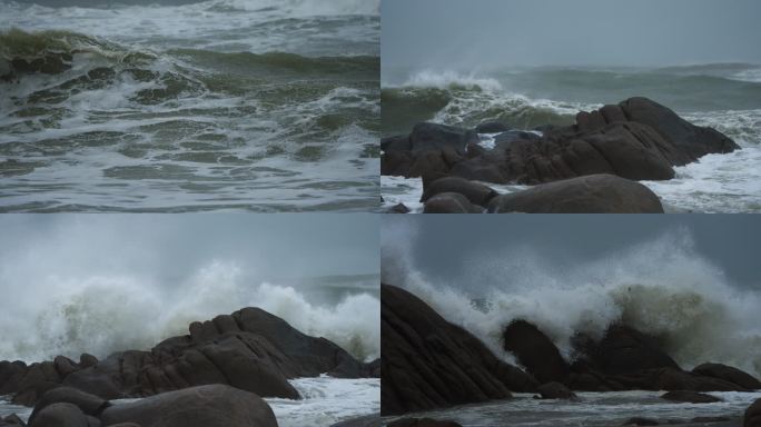 台风海浪-高速摄影