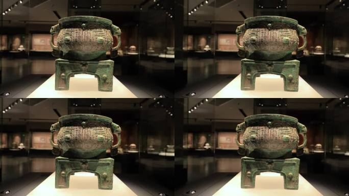 4K拍摄兽面纹方座簋西周山西博物院藏品