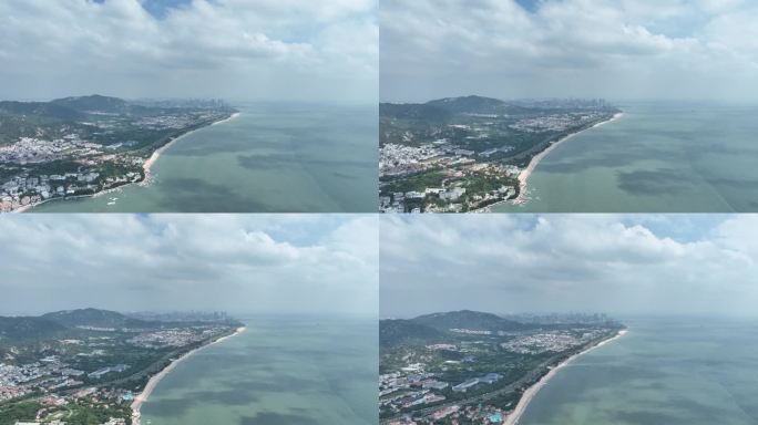 厦门海岸线航拍城市环岛南路风光海边风景