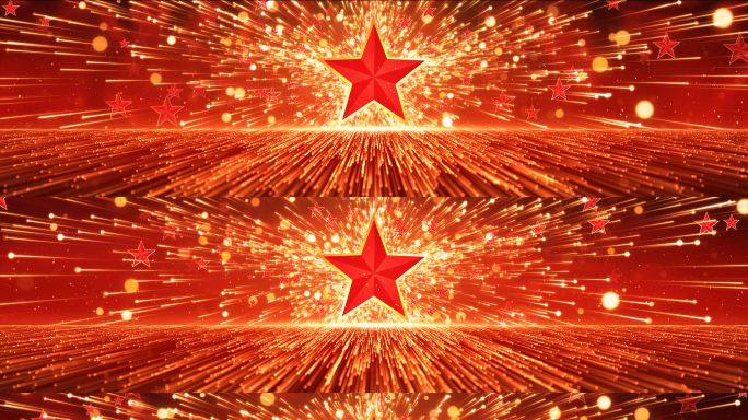 红星闪耀红色主题大屏幕背景