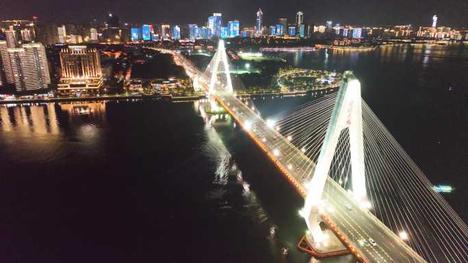 海口世纪大桥延时夜景
