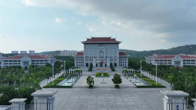 厦门大学航拍校园建筑风光学校风景教学楼