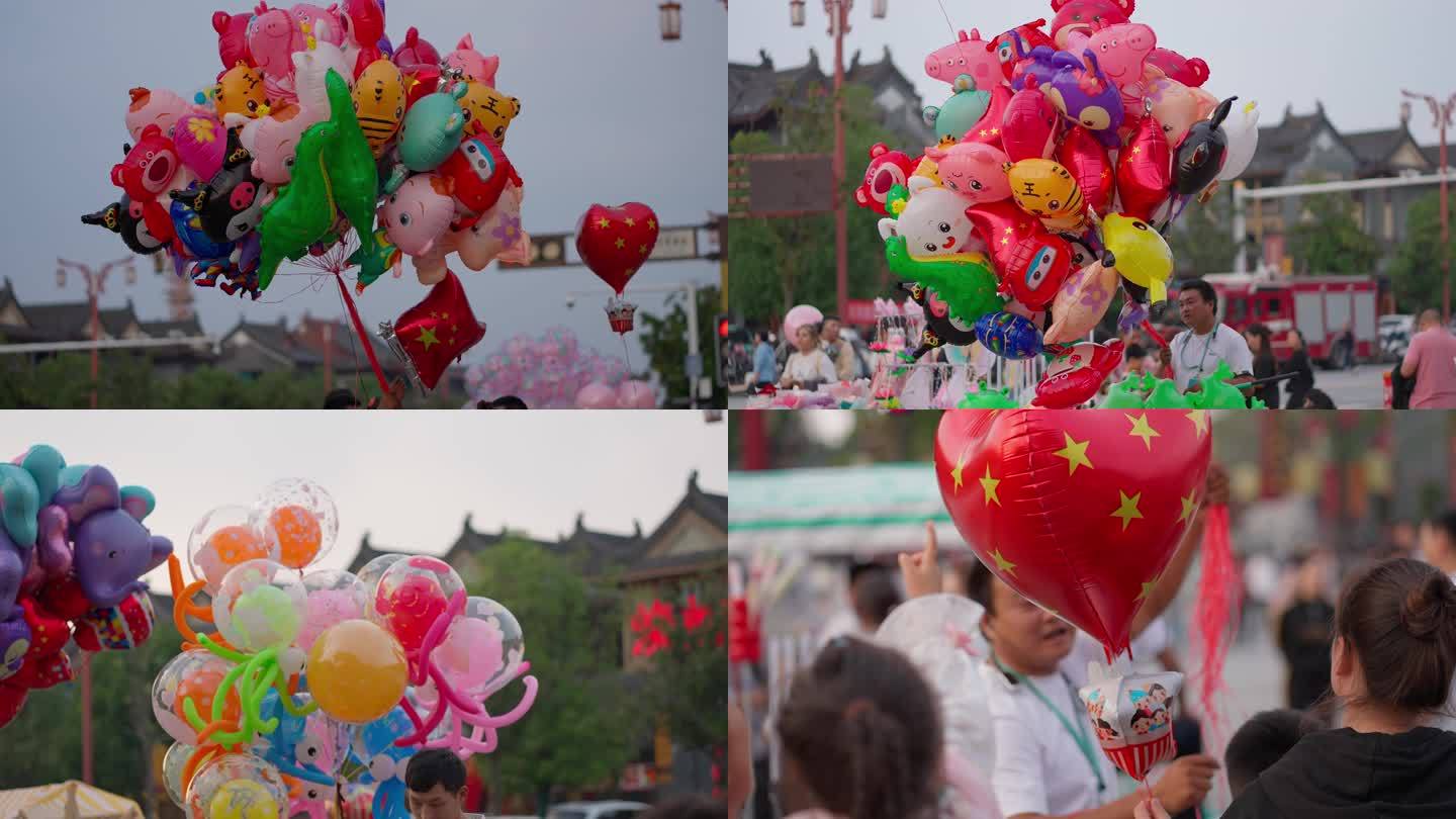 街头卖氢气球的商贩