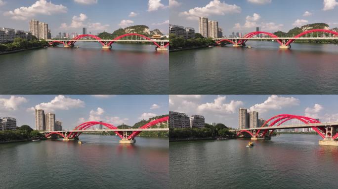 4K航拍广西柳州文惠桥