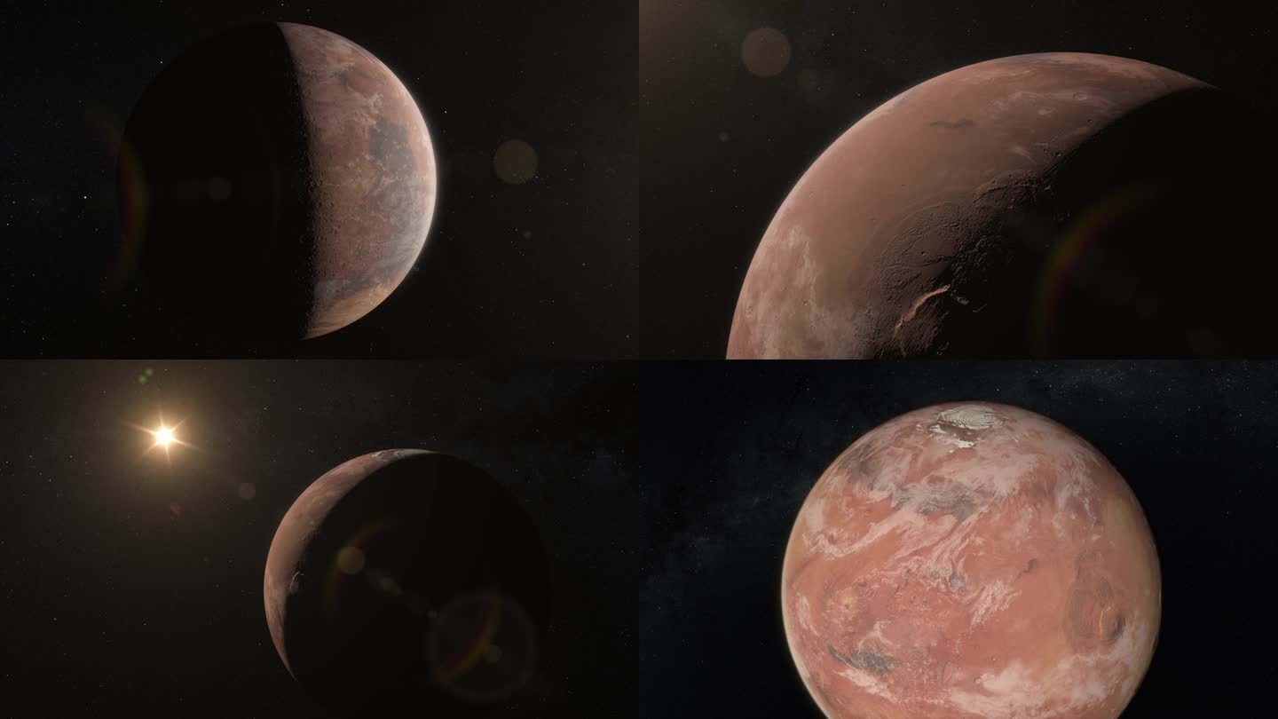 （AE工程）4K火星探测特写多镜头