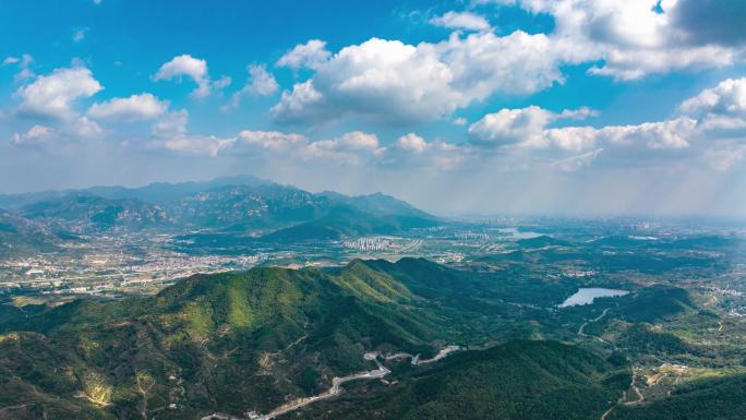 泰安九女峰航拍延时