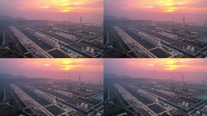 石油化工厂炼化厂延时摄影