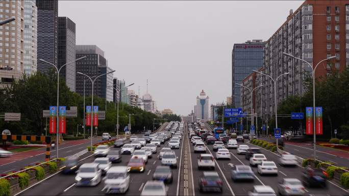 北京二环车流延时