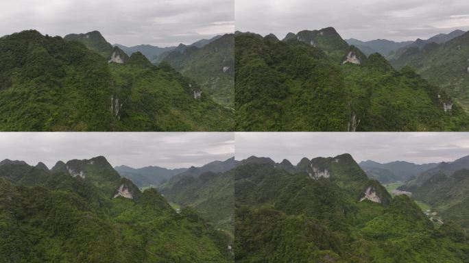 广西大山农村航拍