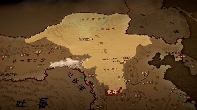 唐朝--关内道 历史地图2K视频