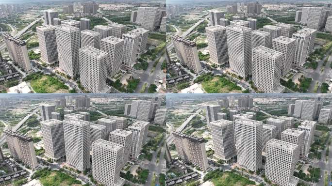 厦门翔安新城航拍新澳路鼓锣马池塘里住宅区