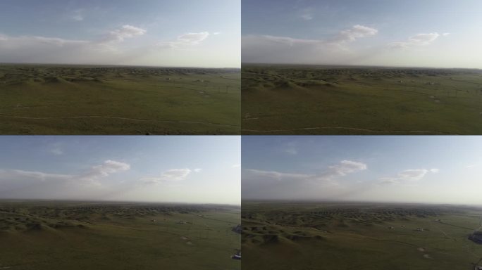 4K无人机航拍鄂尔多斯大草原