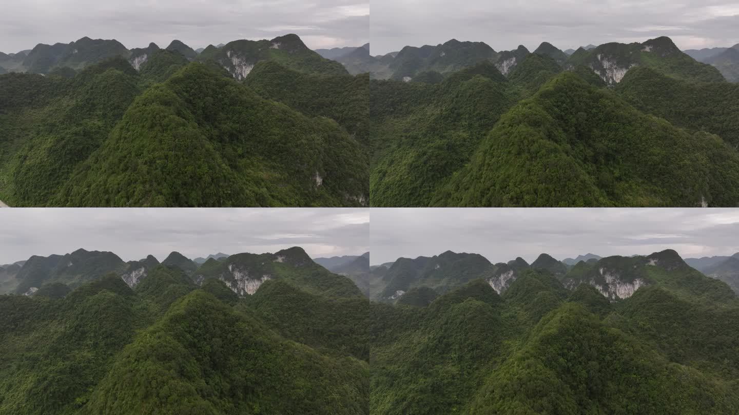 广西大山农村航拍