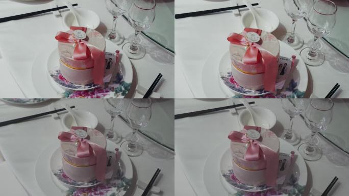 粉色结婚糖盒宝宝宴