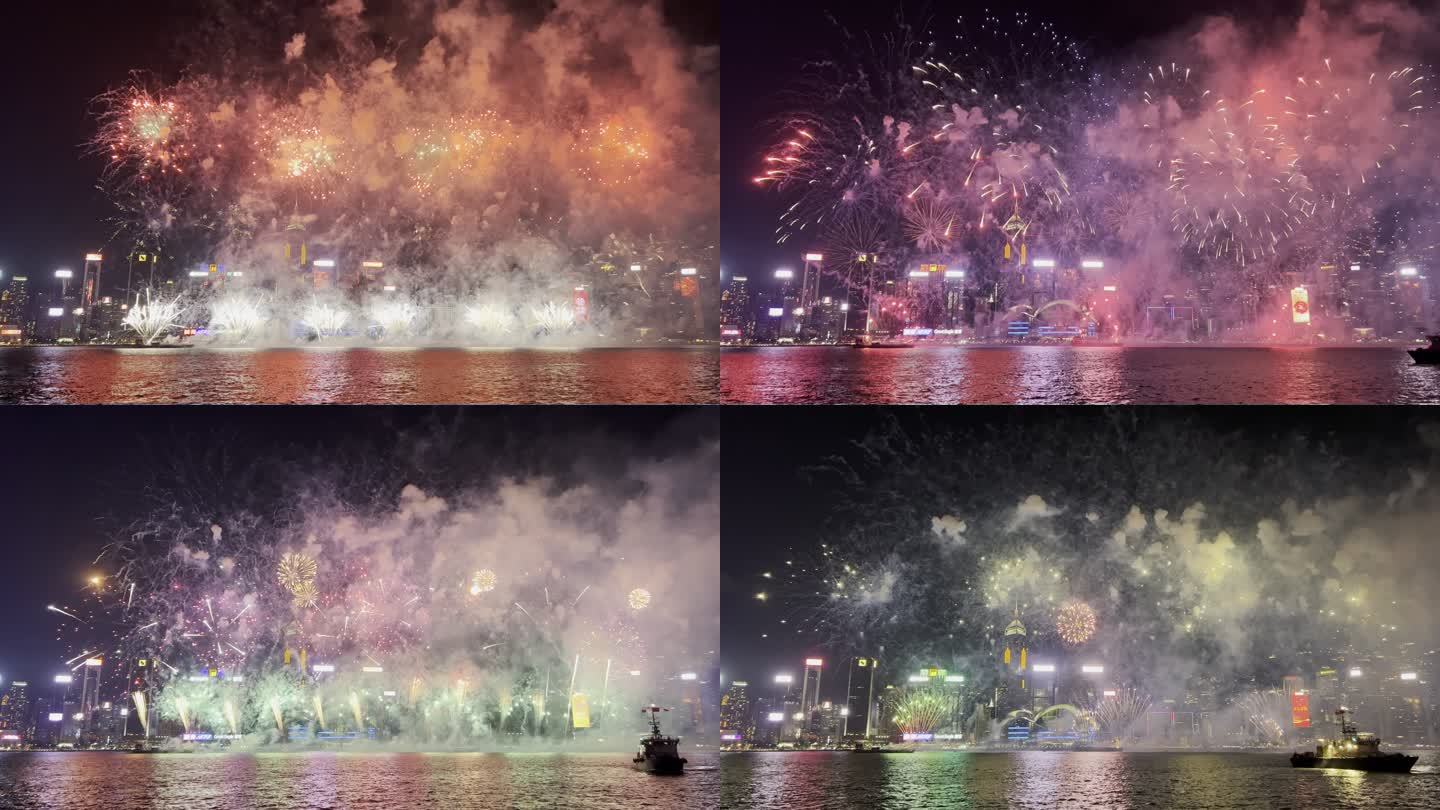 香港烟花夜景