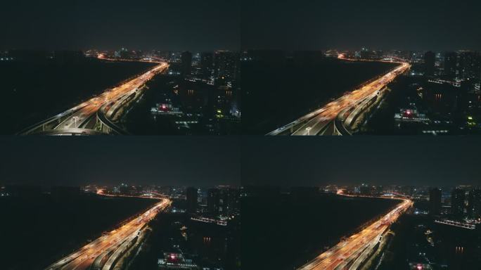 郑州京沙快速北三环立交桥夜景
