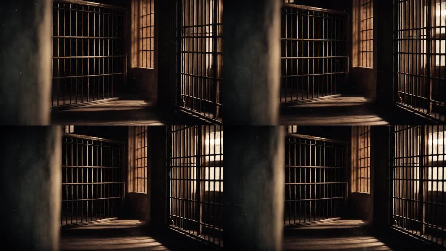 废弃监狱囚笼背景01