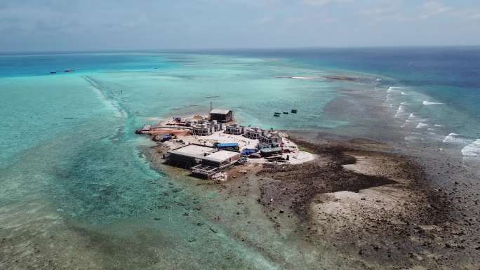 建设中的羚羊礁 永乐群岛