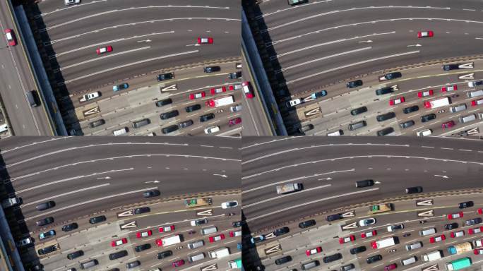2019年10月25日，香港红磡:香港海底隧道俯视图