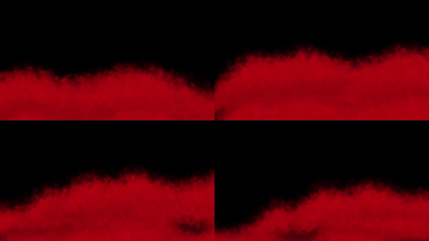 Grunge幻想红烟像云波效果在黑色背景