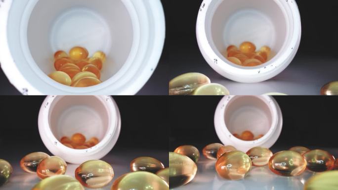 维生素药黄色透明丸，欧米伽3鱼油胶囊，维生素E