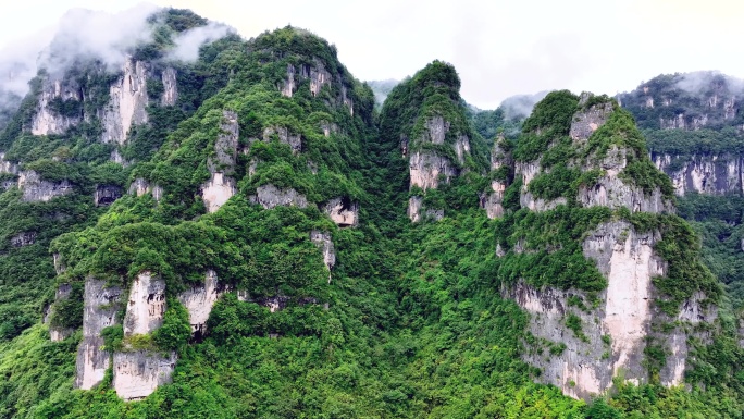 南江县神门风景区喀斯特峰丛石林峡谷景观