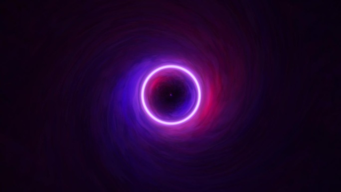 紫红蓝像差抽象黑洞形成漩涡动画