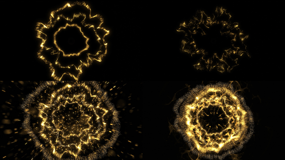 4款金色能量粒子扩散