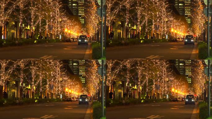 东京丸内办公区的圣诞彩灯