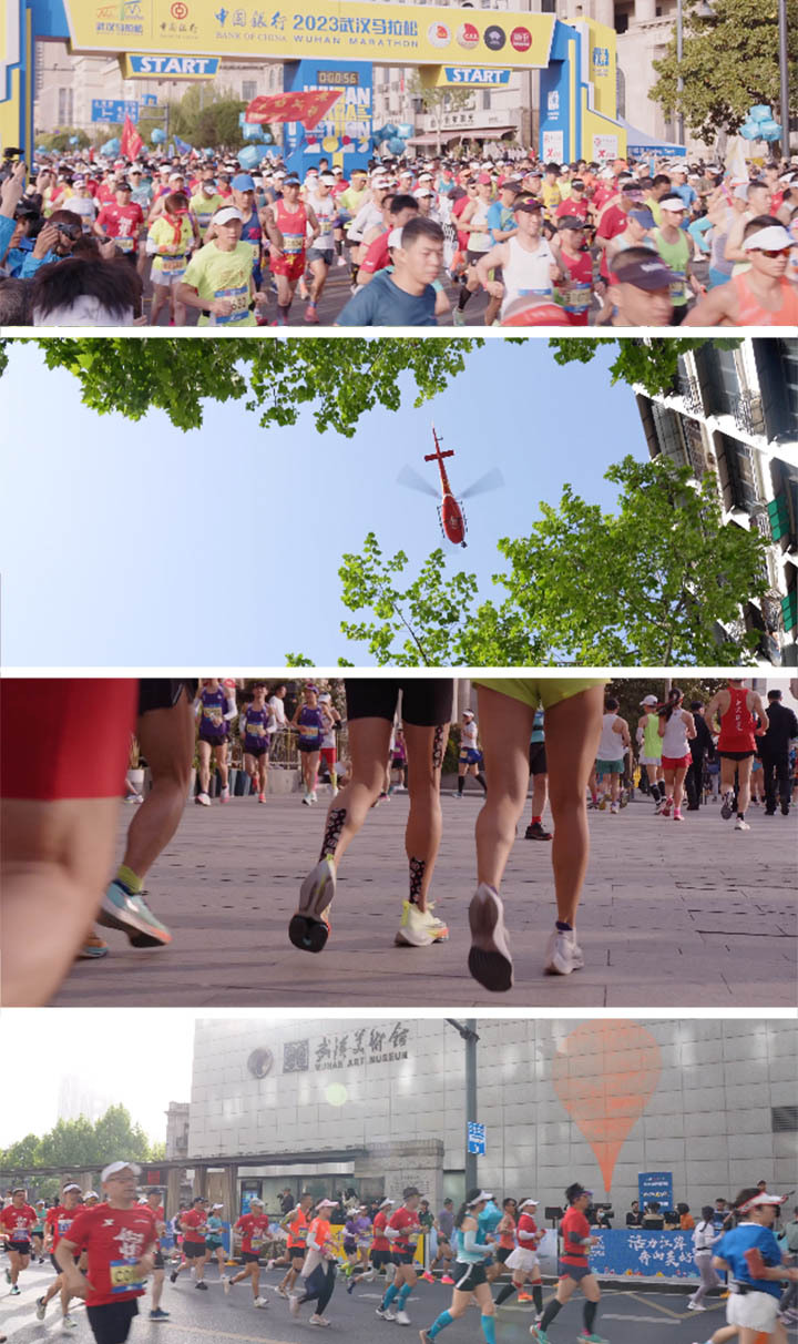 武汉马拉松 实拍视频 城市跑步马拉松