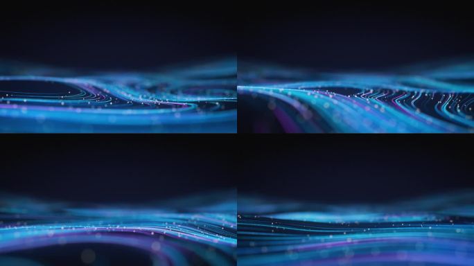 具有浅景深和拷贝空间的数据线-蓝色版本-技术，计算机网络，带宽-可循环