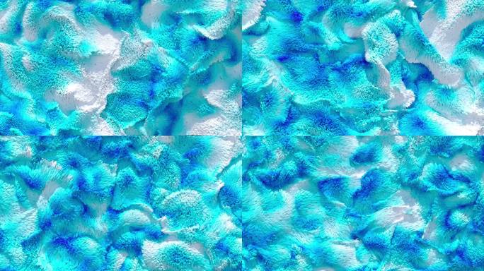 创意抽象粒子方块海浪流动特效4k