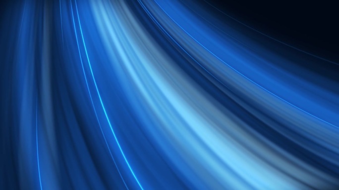 抽象的背景与冷空气流动从蓝光光的效果。蓝色的风吹起一阵阵清新的空气，吹起效果