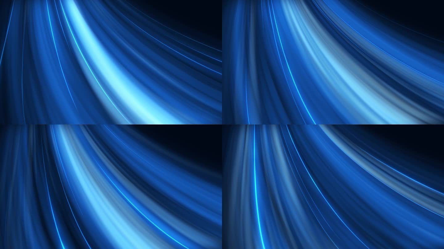抽象的背景与冷空气流动从蓝光光的效果。蓝色的风吹起一阵阵清新的空气，吹起效果