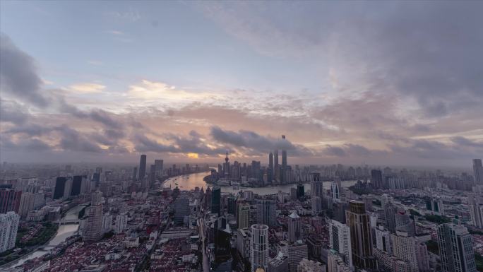 【4K无水印】上海夜转日出延时