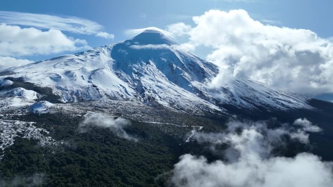 智利巴塔哥尼亚瓦拉斯港的奥索尔诺火山