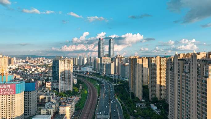 昆明城市风光航拍