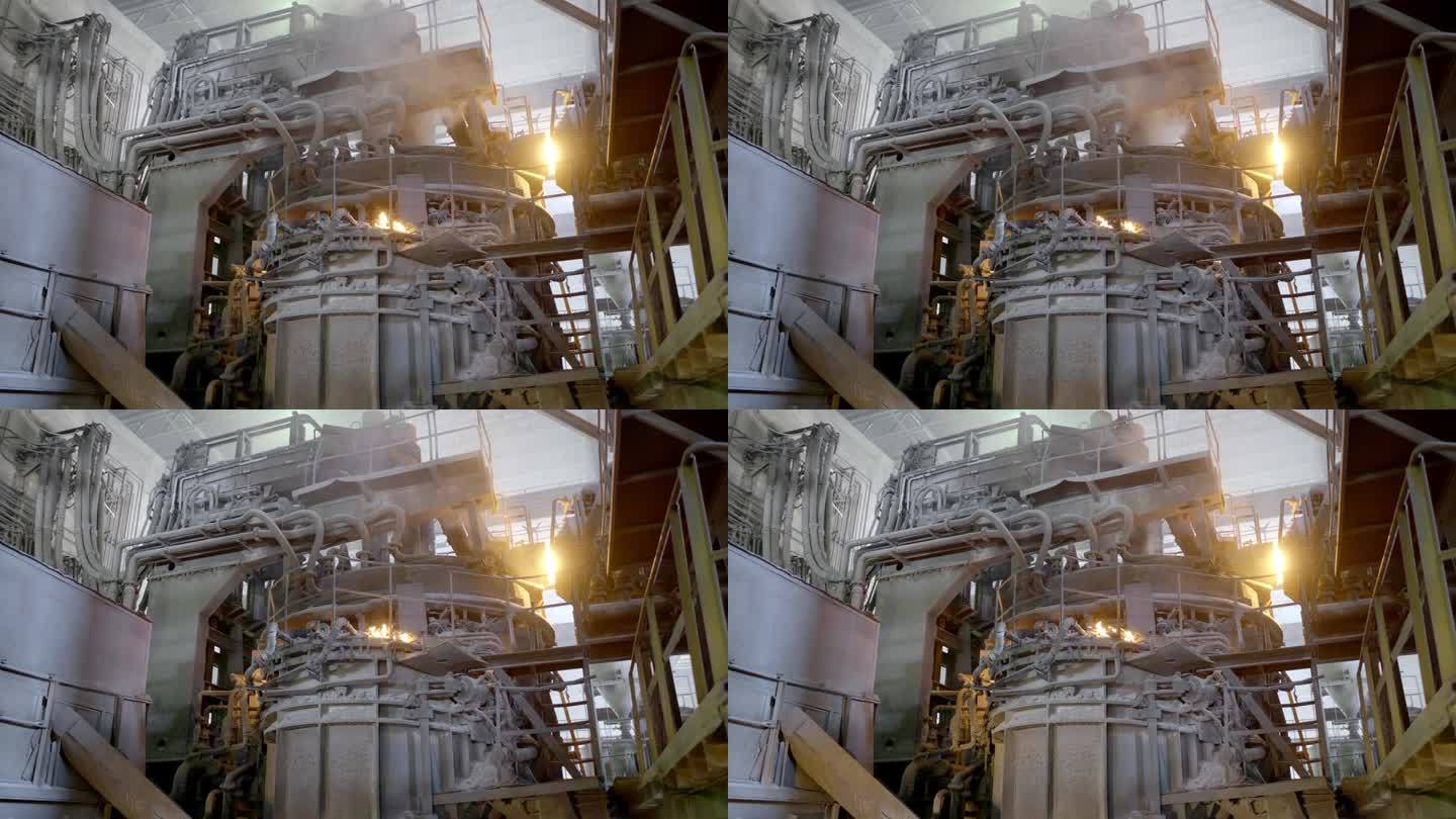 见证电弧炉在行动-强烈的热量，熔化，和钢的转变!